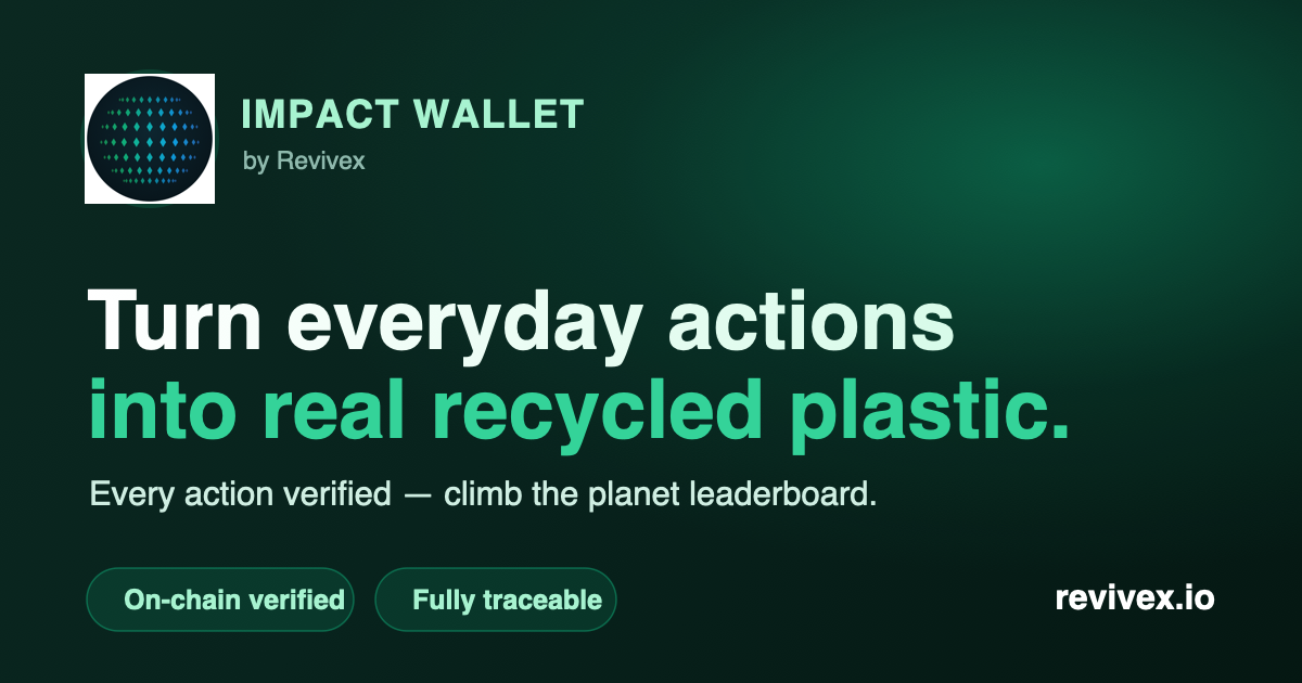 Impact Wallet — turn everyday actions into real recycled plastic